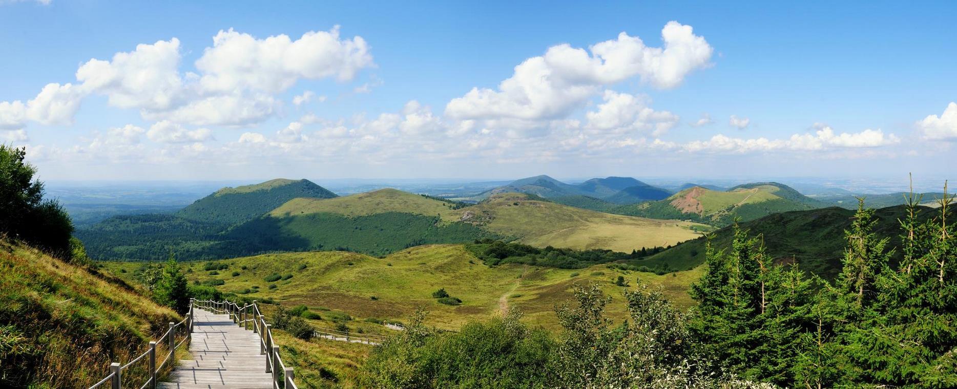 Panoramic view of the Puy de Dome - Auvergne