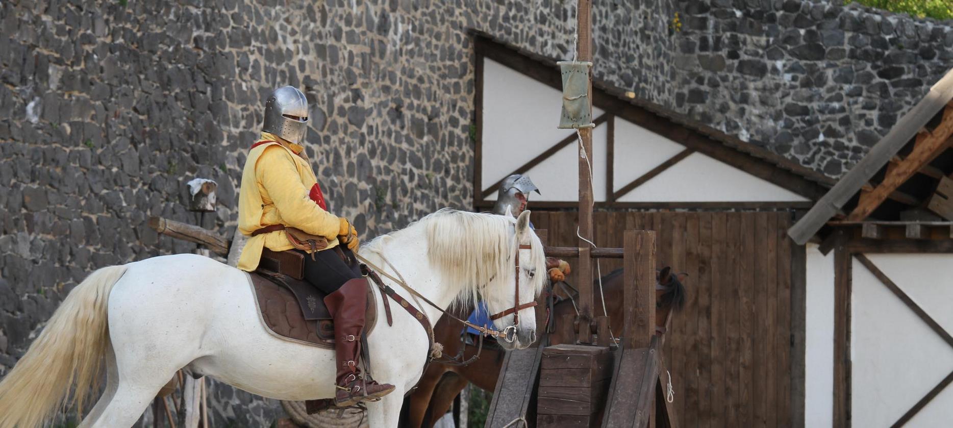 Equestrian show at the Château de Murol in Auvergne
