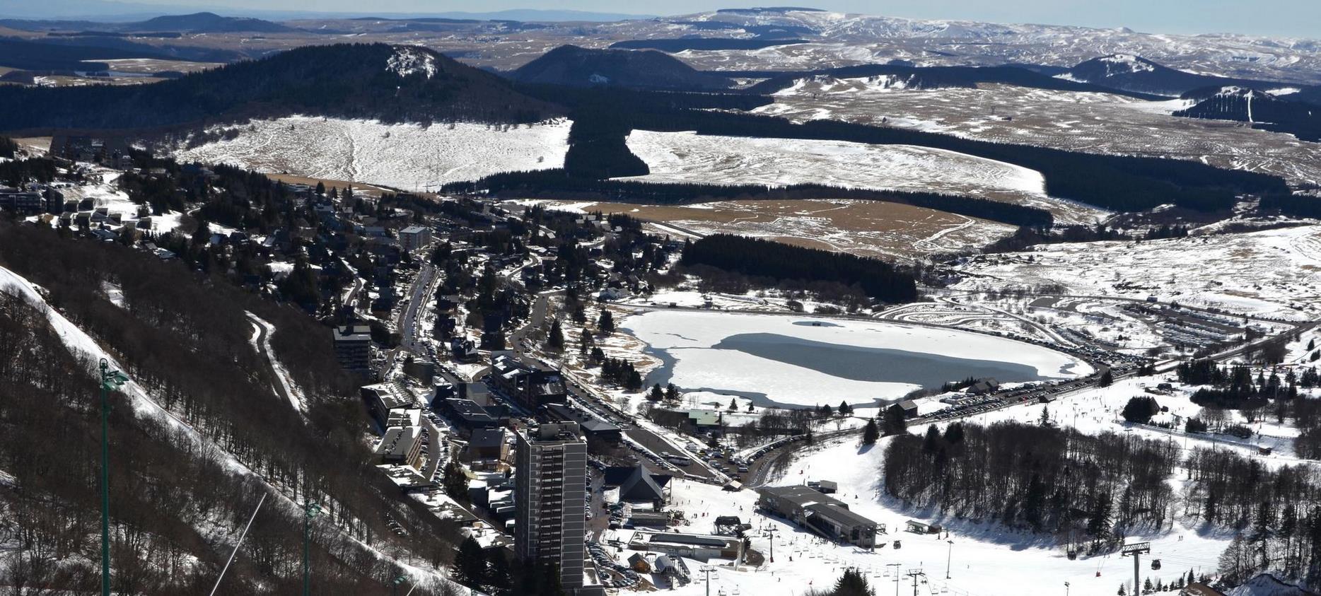 Super Besse - view of the resort on the ski slopes