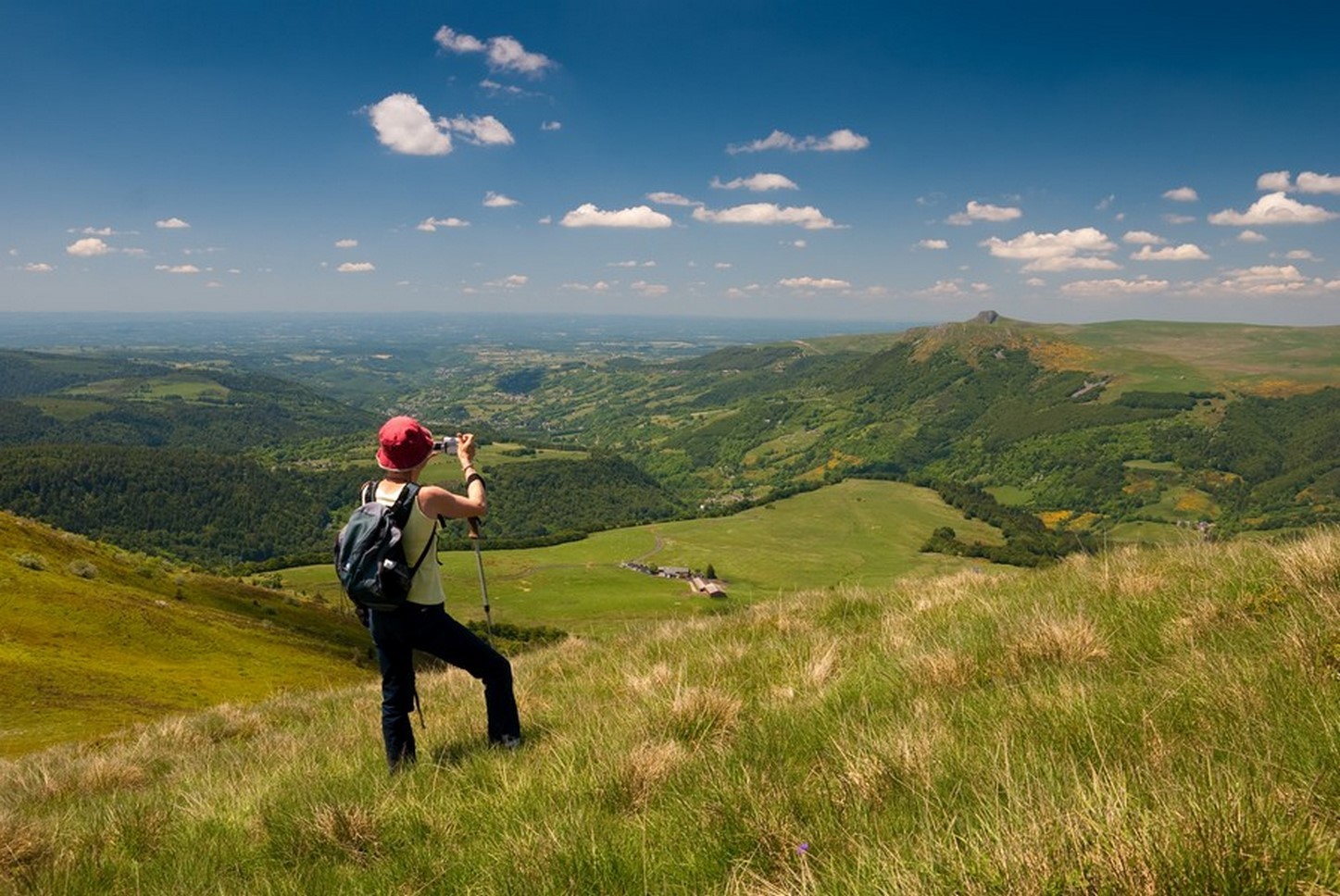 Hike in summer in the Sancy Natural Park