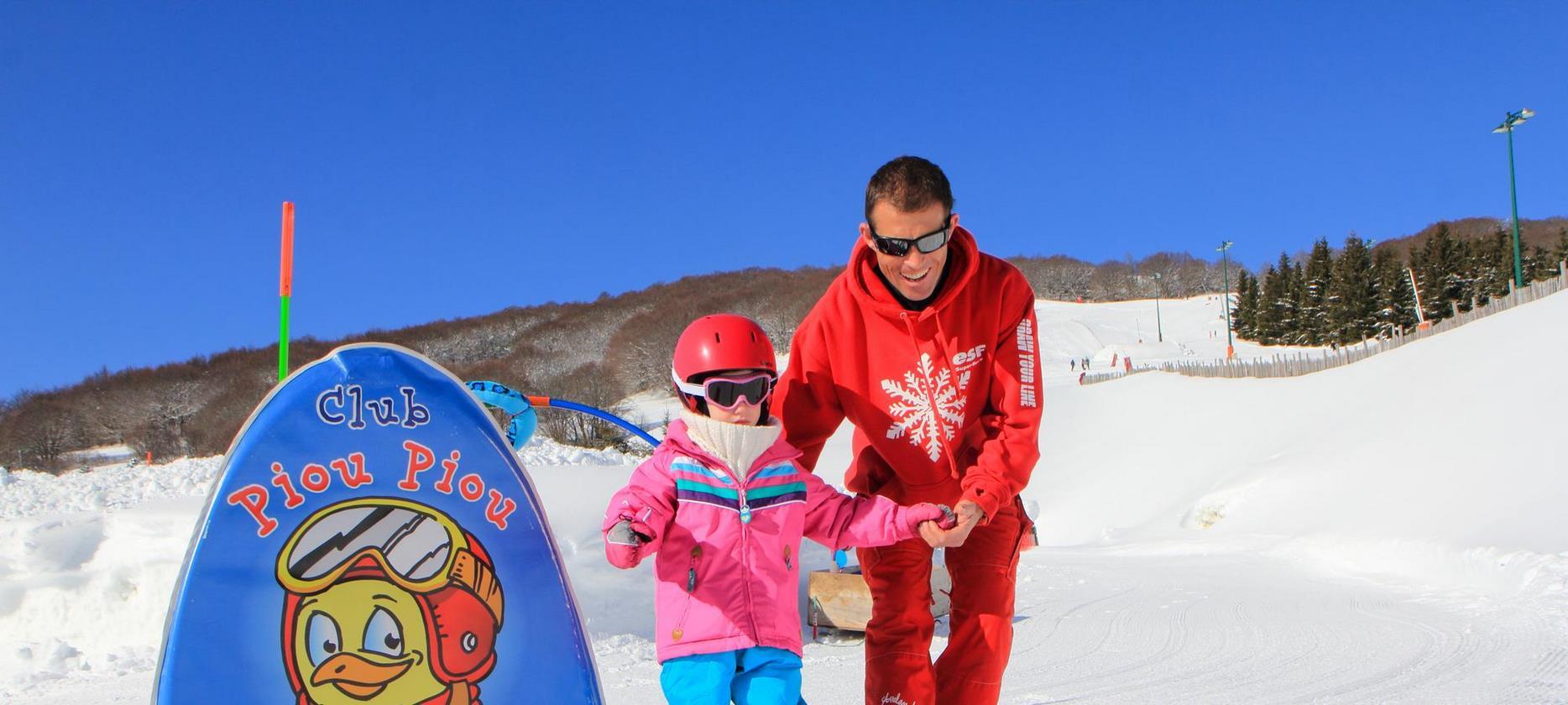 Super Besse - Piou Piou area, introduction to skiing for young children
