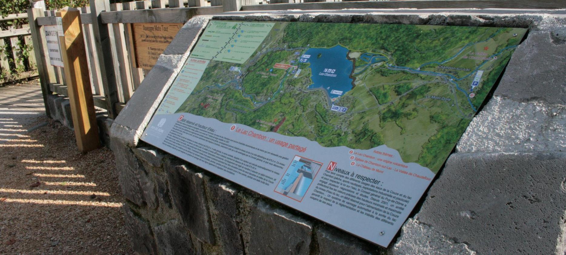 Lake Chambon, tourist map