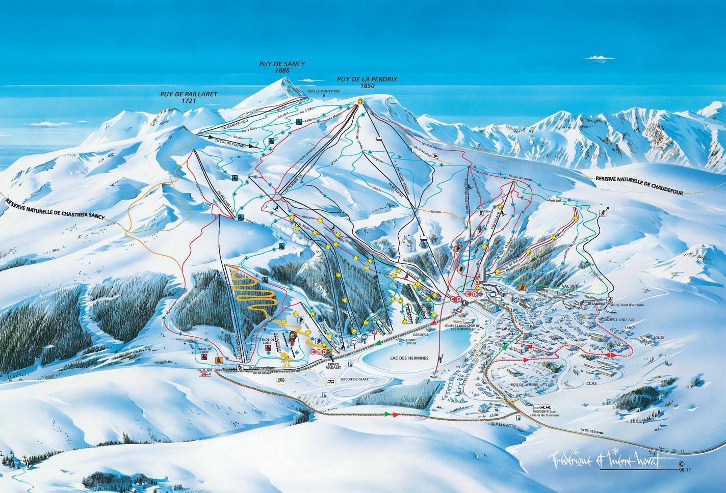 Chalet L'Anorak in Super Besse - Map of the resort's slopes