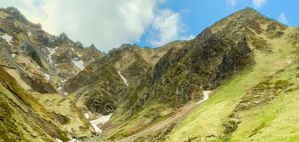 Puy de Sancy, the Valley of the Val d'enfer in the Massif du Sancy in Auvergne