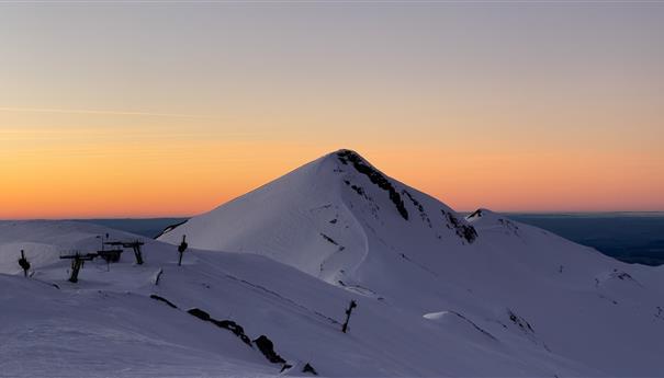 The Puy de Sancy under the snow - view of the Puy Ferrand