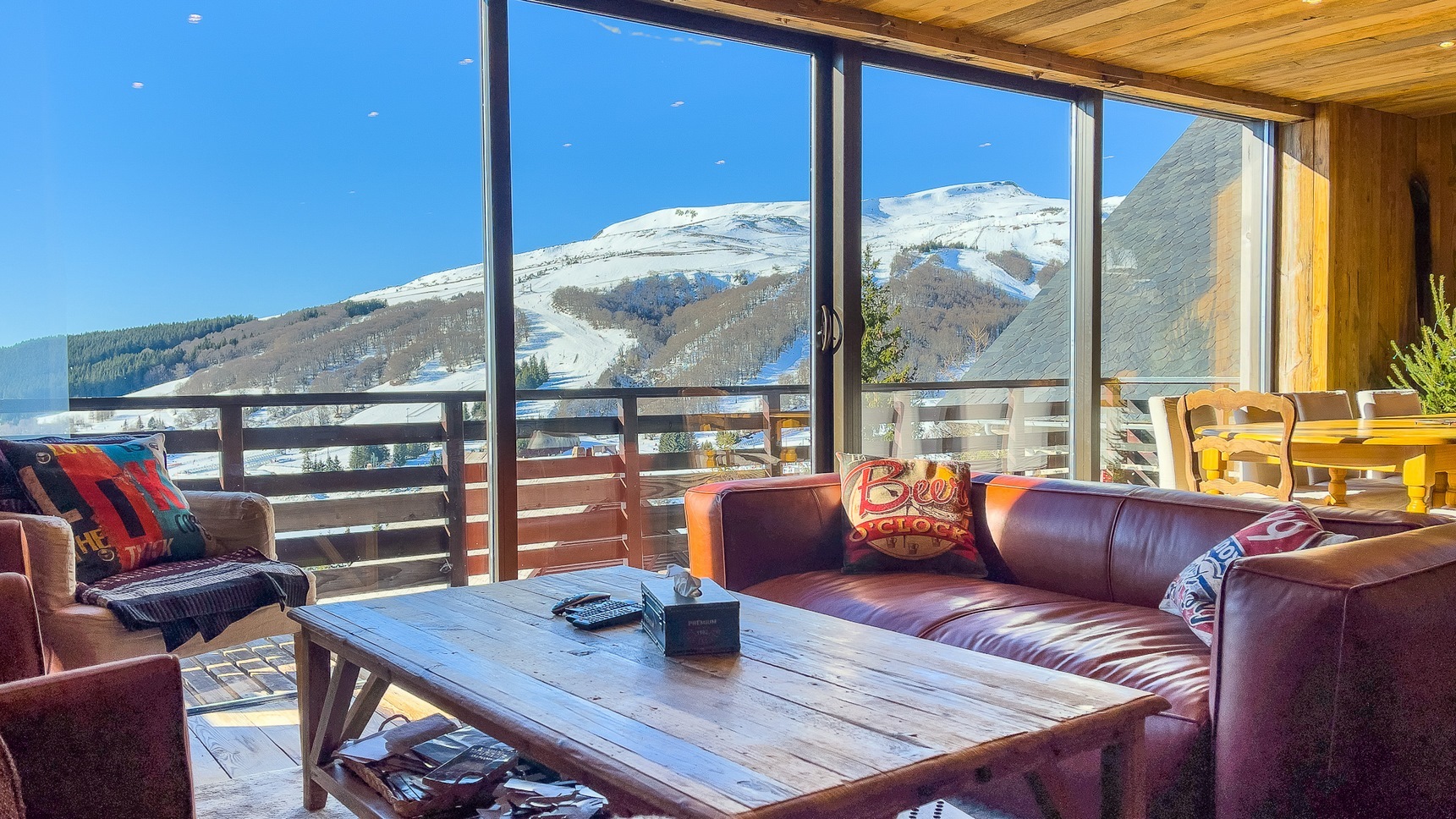 Chalet Sancy. beautiful view from the living room of the Chalet l'Anorak in the Sancy