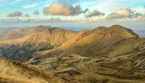 Massif du Sancy, evening light on the Massif du Sancy