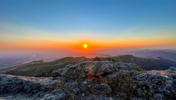 Puy de Sancy, sunset over the Massif du Sancy