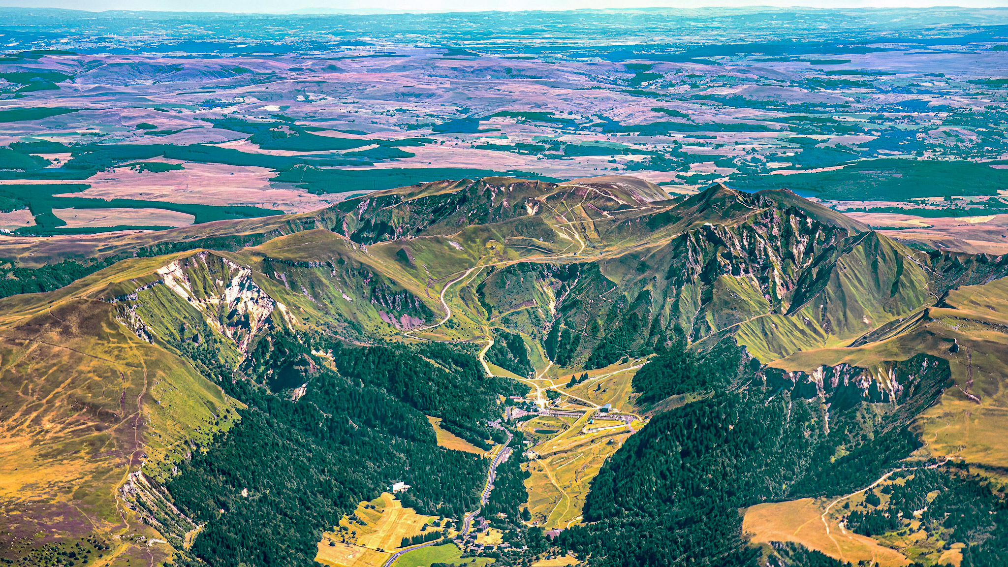 The Monts Dore, the Massif du Sancy: the Puy de Sancy, the Puy Ferrand.