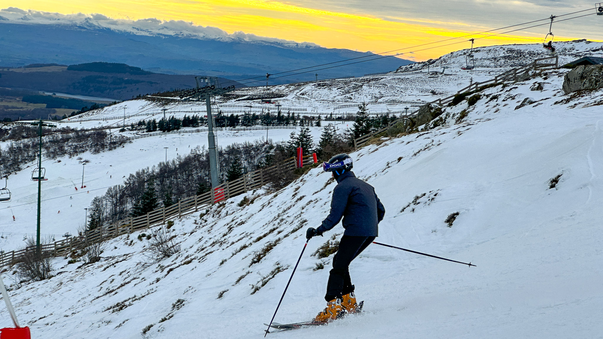Super Besse, alpine skiing on the slopes of Super Besse