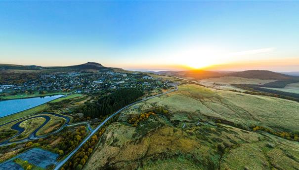 Massif du Sancy in Autumn, Super Besse, sunrise in Autumn