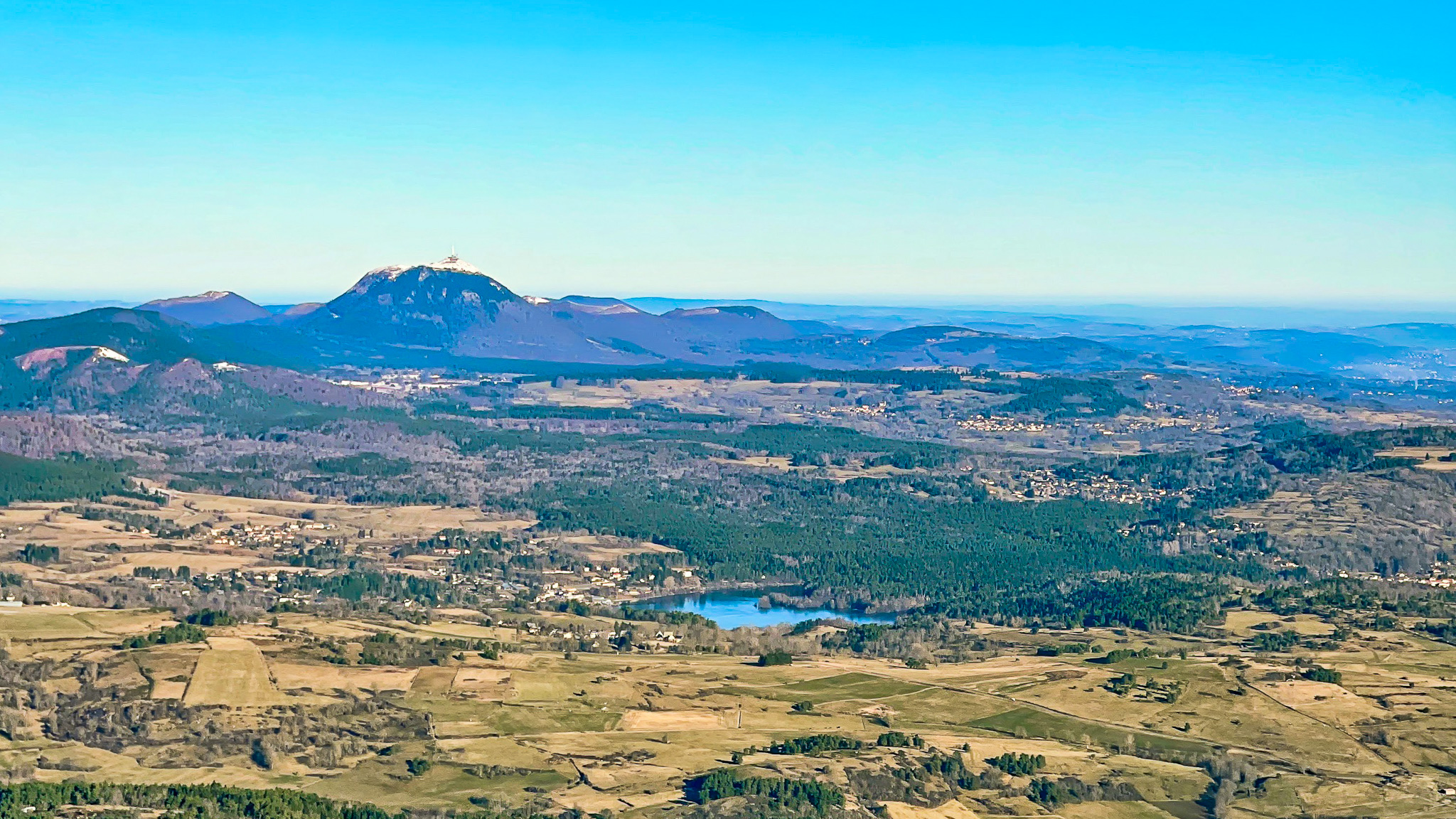Aydat Lake and Puy de Dôme Summit