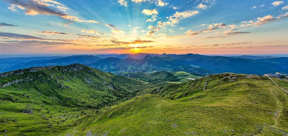 Plomb du Cantal, The Monts du Cantal, sunset at the top of the Plomb du Cantal