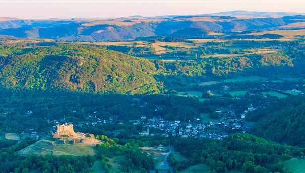 Murol dominated by the Chateau de Murol