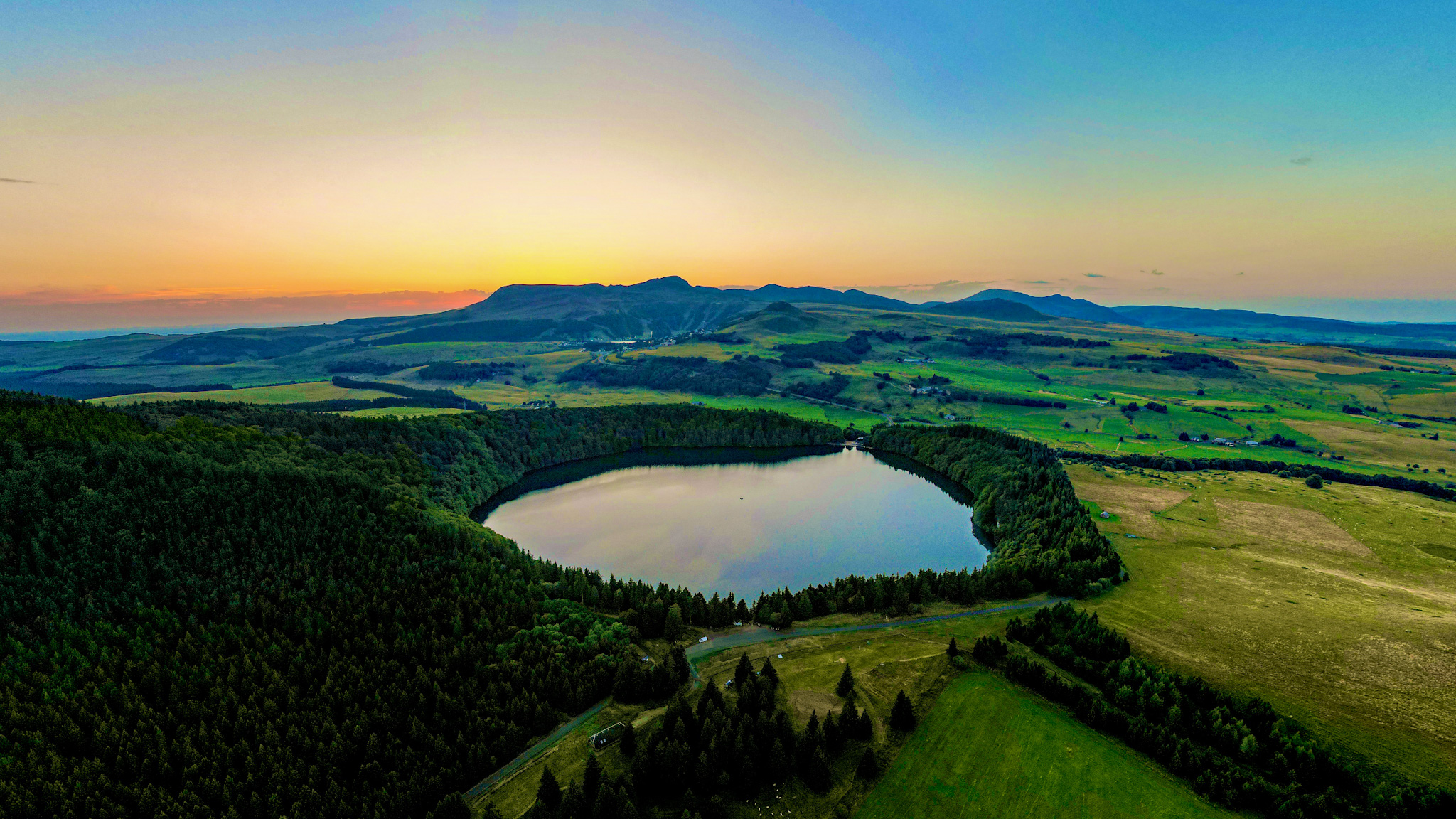 Lake Pavin in Besse and Saint Anastaise