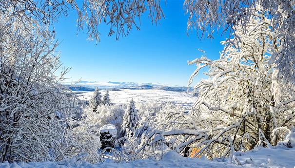 Super Besse, beautiful view of the Monts du Cantal massif