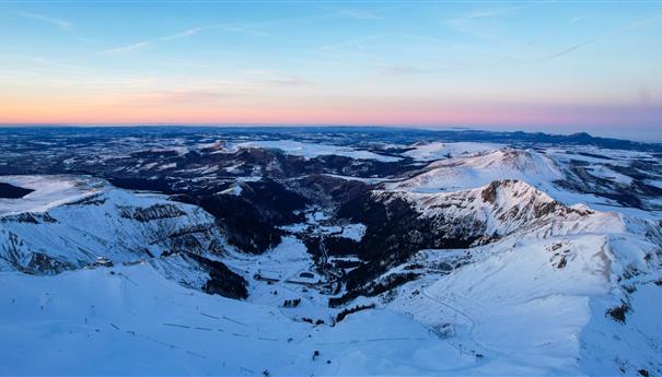Puy Gros overlooking the town of Mont Dore