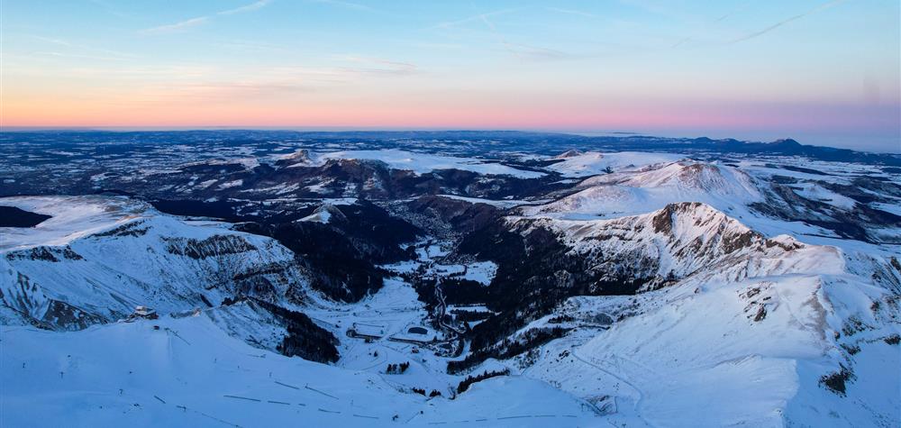 Puy Gros overlooking the town of Mont Dore