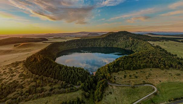 The majestic Pavin Lake in the heart of Sancy