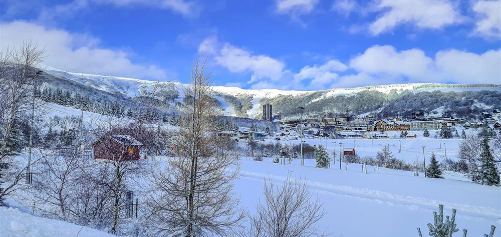 The snow-covered Super Besse Ski Resort