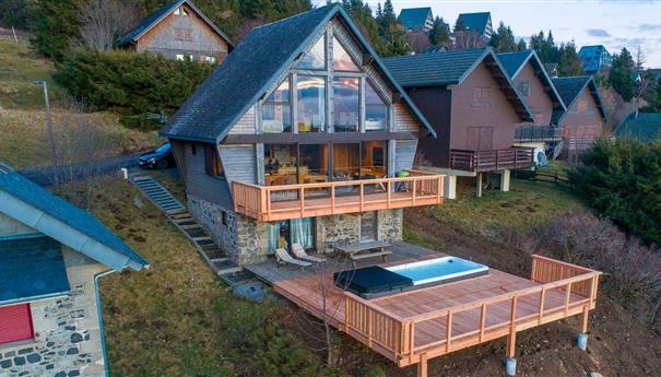 Chalet with swimming spa in Super Besse in Auvergne